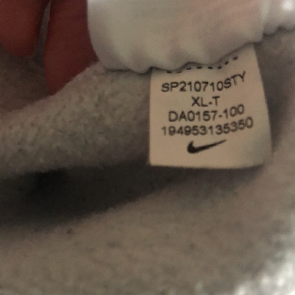 VTG 90’s Nike Mens Sports Just Do It Crew Sweatshirt XL Athletic White Black - Picture 9 of 9